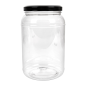 POT AVEC COUVERCLE 1000 ML Ø10,8x17 CM TRANSPARENT PET (51 UNITÉ)