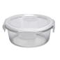 RÉCIPIENTS RONDS AVEC COUVERCLE 'WAKI GLASS' 620 ML Ø 15x6/7 CM TRANSPARENT VERRE (6 UNITÉ)