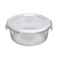 RÉCIPIENTS RONDS AVEC COUVERCLE 'WAKI GLASS' 950 ML Ø 17,2x6,6/7,5 CM TRANSPARENT VERRE (6 UNITÉ)
