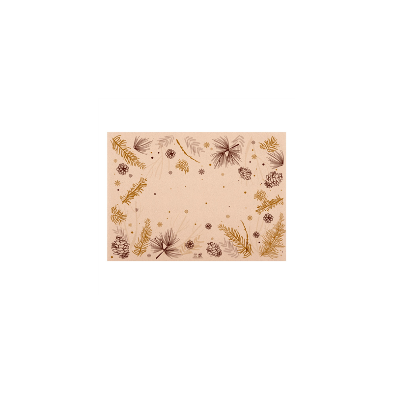 SETS DE TABLE ECOLOGIQUE 'WINTER' 48 G/M2 31x43 CM NATUREL PAPIER RECYCLÉ (2000 UNITÉ)