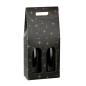 CARTONS 2 BOUTEILLES 'CONSTELLATION'  18x9x38,5 CM NOIR CARTON (30 UNITÉ)