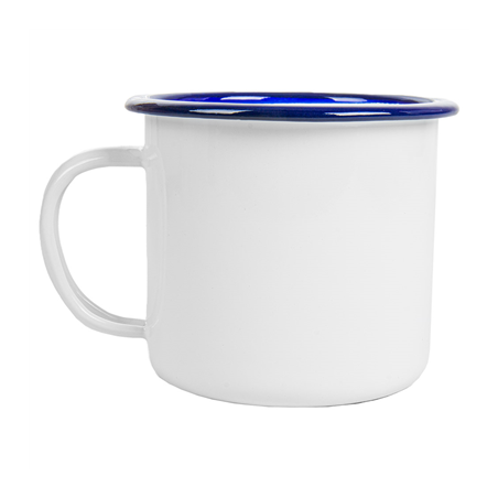 TASSES 'ENAMELWARE' 350 ML Ø 8x8 CM BLANC ACIER ÉMAILLÉ (6 UNITÉ)