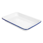 PLATEAUX RECTANGULAIRES 'ENAMELWARE'  23x15x2,5 CM BLANC ACIER ÉMAILLÉ (6 UNITÉ)