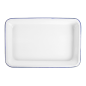 PLATEAUX RECTANGULAIRES 'ENAMELWARE'  23x15x2,5 CM BLANC ACIER ÉMAILLÉ (6 UNITÉ)