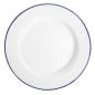 ASSIETTES PLATES 'ENAMELWARE'  Ø 25,5x2 CM BLANC ACIER ÉMAILLÉ (6 UNITÉ)