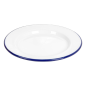 ASSIETTES PLATES 'ENAMELWARE'  Ø 25,5x2 CM BLANC ACIER ÉMAILLÉ (6 UNITÉ)