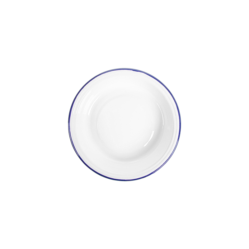 ASSIETTES CREUSES 'ENAMELWARE' 740 ML Ø 22x4,5 CM BLANC ACIER ÉMAILLÉ (6 UNITÉ)