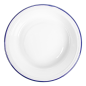 ASSIETTES CREUSES 'ENAMELWARE' 740 ML Ø 22x4,5 CM BLANC ACIER ÉMAILLÉ (6 UNITÉ)