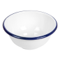 BOLS 'ENAMELWARE' 470 ML Ø 14x7 CM BLANC ACIER ÉMAILLÉ (6 UNITÉ)
