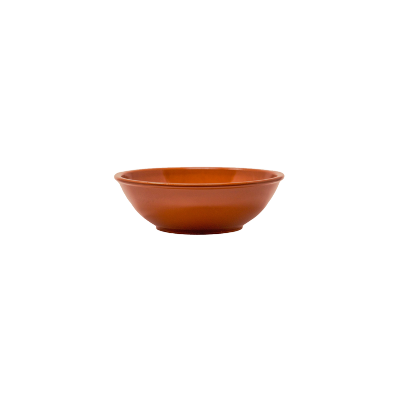 ASSIETTES CREUSES EN FAÏENCE 1200 ML Ø 22x7 CM MARRON ROUGEATRE CERAMIQUE (12 UNITÉ)