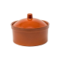 COCOTTE EN FAÏENCE AVEC COUVERCLE 350 ML  Ø 12x6 CM MARRON ROUGEATRE CERAMIQUE (20 UNITÉ)