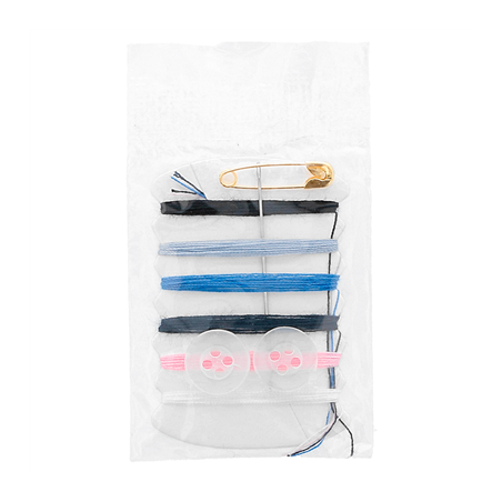 KIT DE COUTURE EN SACHET BLANC 'AZUR'  6X10,5 CM (250 UNITÉ)