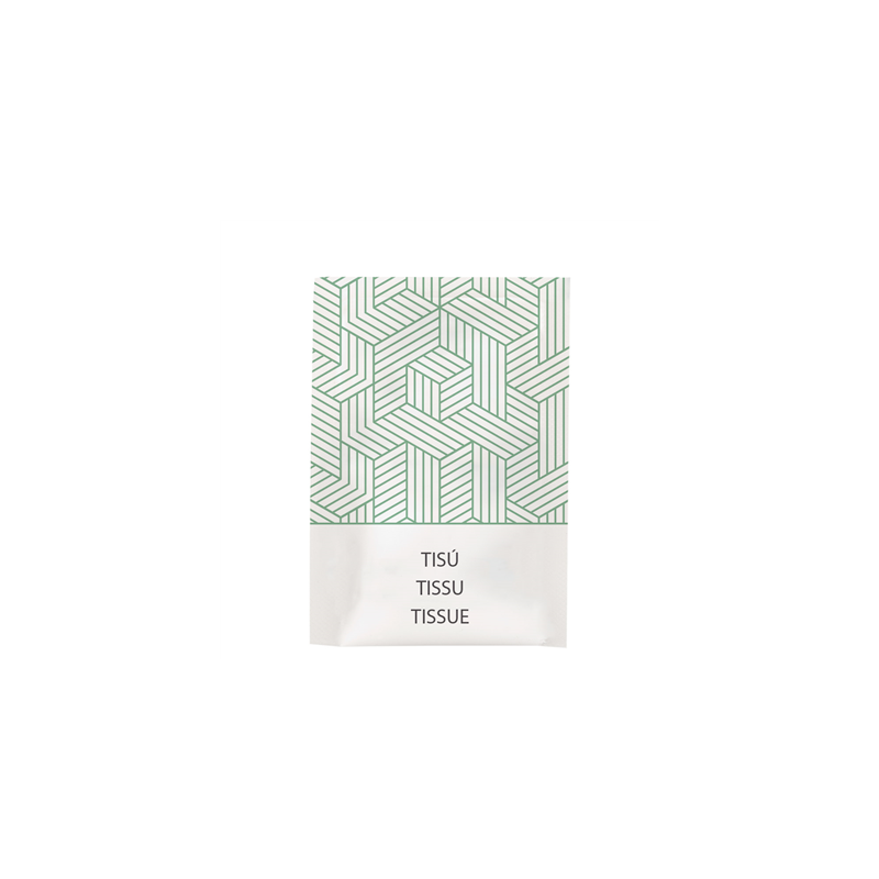 3 MOUCHOIRS EN SACHETS BLANC 'THERAPY'  6X10,5 CM OUATE (250 UNITÉ)