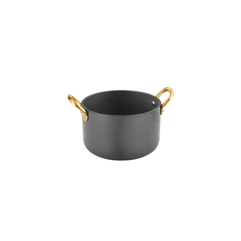 MINI SAUTOIR 'ARTINOX' 600 ML Ø 11x7 CM NOIR INOX + ALUMINIUM (1 UNITÉ)