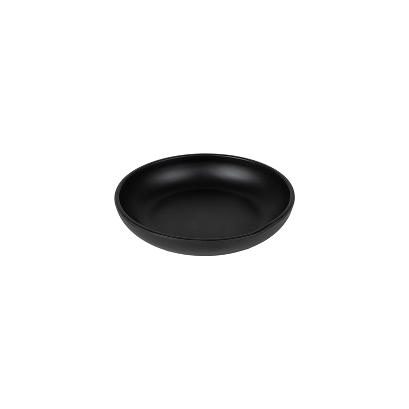 ASSIETTES CREUSES 'ASAMI WARE'  Ø 20,5x4 CM NOIR MÉLAMINE (6 UNITÉ)