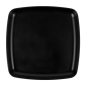 ASSIETTES PLATES CARRÉES 'ASAMI WARE'  19x19x2 CM NOIR MÉLAMINE (6 UNITÉ)