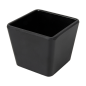 GOBELETS CARRÉS 'ASAMI WARE'  6,8x6,8x5,8 CM NOIR MÉLAMINE (12 UNITÉ)