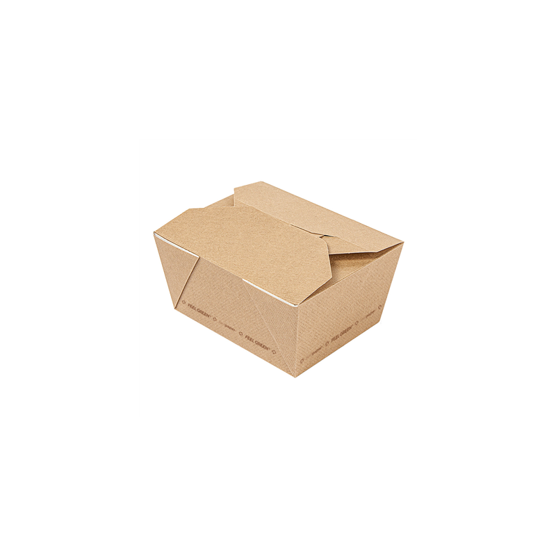 BOÎTES AMÉRICAINES MICRO-ONDABLES 'THEPACK' 780 ML 220 G/M2 11,3x9x6,3 CM NATUREL CARTON ONDULÉ NANO-MICRO (500 UNITÉ)