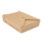 BOÎTES AMÉRICAINES MICRO-ONDABLES 'THEPACK' 1470 ML 220 G/M2 19,6x14x4,5 CM NATUREL CARTON ONDULÉ NANO-MICRO (300 UNITÉ)