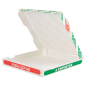 BOÎTES PIZZA 'THEPACK' 330 G/M2 24x24x3 CM BLANC CARTON ONDULÉ MICROCANAL (100 UNITÉ)