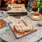 BOÎTES PIZZA 'ENJOY PIZZA' 'THEPACK' 330 G/M2 29x29x3,8 CM NATUREL CARTON ONDULÉ MICROCANAL (100 UNITÉ)