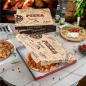 BOÎTES PIZZA 'ENJOY PIZZA' 'THEPACK' 330 G/M2 32x32x3,8 CM NATUREL CARTON ONDULÉ MICROCANAL (100 UNITÉ)