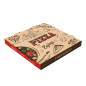 BOÎTES PIZZA 'ENJOY PIZZA' 'THEPACK' 330 G/M2 40x40x3,8 CM NATUREL CARTON ONDULÉ MICROCANAL (100 UNITÉ)