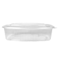 RÉCIPIENT AVEC COUVERCLE CHARNIÈRE 1500 ML 23,3x17,8x6,3 CM TRANSPARENT PP (200 UNITÉ)