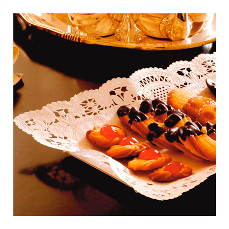 DENTELLES RECTANGULAIRES  53 G/M2 45x36 CM BLANC PAPIER (250 UNITÉ)