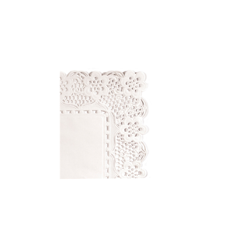 DENTELLES RECTANGULAIRES  47 G/M2 55x45 CM BLANC PAPIER (250 UNITÉ)
