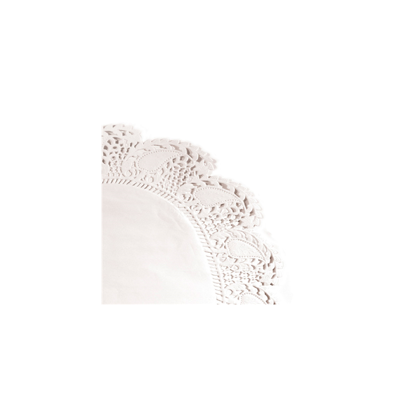 DENTELLES RONDES INGRAISSABLES  40 G/M2 Ø 30,5 CM BLANC PARCH.INGRAISSABLE (250 UNITÉ)