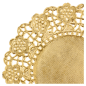DENTELLES RONDES MÉTALISÉES  40 G/M2 + 20 G/M2 Ø 12 CM DORE LITOS MET. (100 UNITÉ)