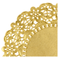 DENTELLES RONDES MÉTALISÉES  40 G/M2 + 20 G/M2 Ø 16,5 CM DORE LITOS MET. (100 UNITÉ)