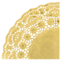 DENTELLES RONDES MÉTALISÉES  40 G/M2 + 20 G/M2 Ø 19 CM DORE LITOS MET. (100 UNITÉ)