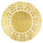 DENTELLES RONDES MÉTALISÉES  40 G/M2 + 20 G/M2 Ø 21,5 CM DORE LITOS MET. (100 UNITÉ)