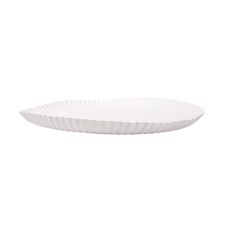 PLATEAUX PÂTISSERIE EN RELIEF  420 G/M2 Ø 30 CM BLANC CARTON (50 UNITÉ)