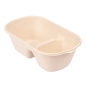 LUNCH BOXES 2 COMPART. 'BIONIC' 1000 ML 22x12,9x6,85 CM NATUREL BAGASSE (500 UNITÉ)