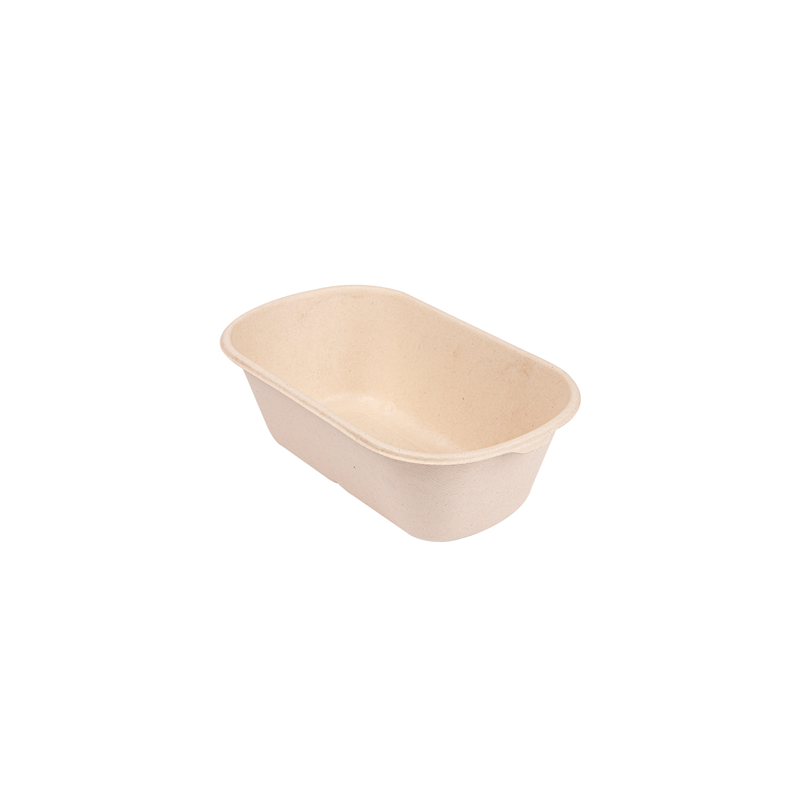 LUNCH BOXES 1 COMPART. 'BIONIC' 1000 ML 22x12,9x6,85 CM NATUREL BAGASSE (500 UNITÉ)