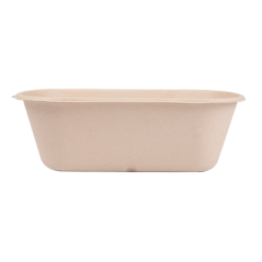 LUNCH BOXES 1 COMPART. 'BIONIC' 1000 ML 22x12,9x6,85 CM NATUREL BAGASSE (500 UNITÉ)