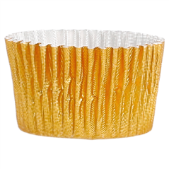 CAPSULES 'PETITS FOURS'  Ø 2,4x1,7 CM DORE ALUMINIUM (1000 UNITÉ)