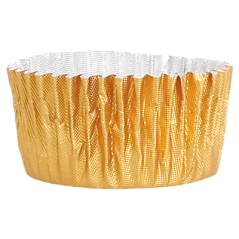 CAPSULES 'PETITS FOURS'  Ø 2,9x1,6 CM DORE ALUMINIUM (1000 UNITÉ)