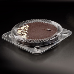 RÉCIPIENTS TARTES ET OMELETTES  Ø 26x4 CM TRANSPARENT APET (150 UNITÉ)