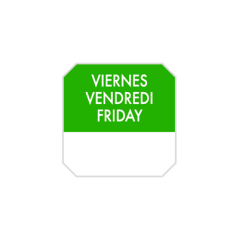 1000 U. ÉTIQUETTES ADHESIVES "VENDREDI"