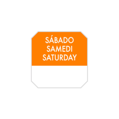 1000 U. ÉTIQUETTES ADHESIVES "SAMEDI"