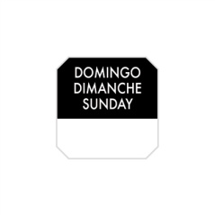 1000 U. ÉTIQUETTES ADHESIVES "DIMANCHE"