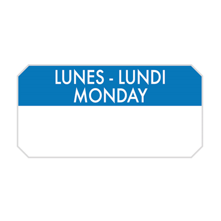 1000 U. ÉTIQUETTES ADHESIVES "LUNDI"