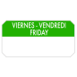 1000 U. ÉTIQUETTES ADHESIVES "VENDREDI"  5x2,5 CM VERT ADHESIF (1 UNITÉ)