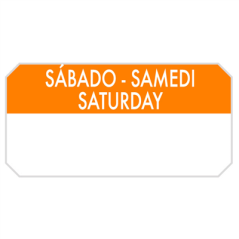 1000 U. ÉTIQUETTES ADHESIVES "SAMEDI"