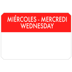 500 U. ÉTIQUETTES ADHESIVES "MERCREDI"