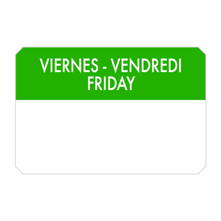 500 U. ÉTIQUETTES ADHESIVES "VENDREDI"